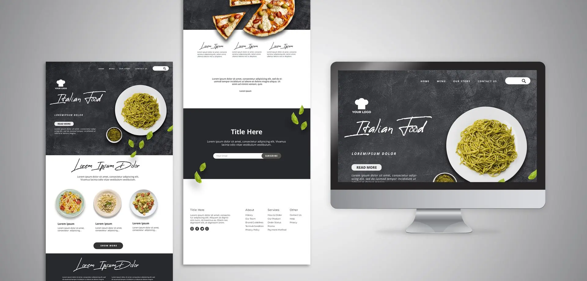 site internet d'un restaurant italien